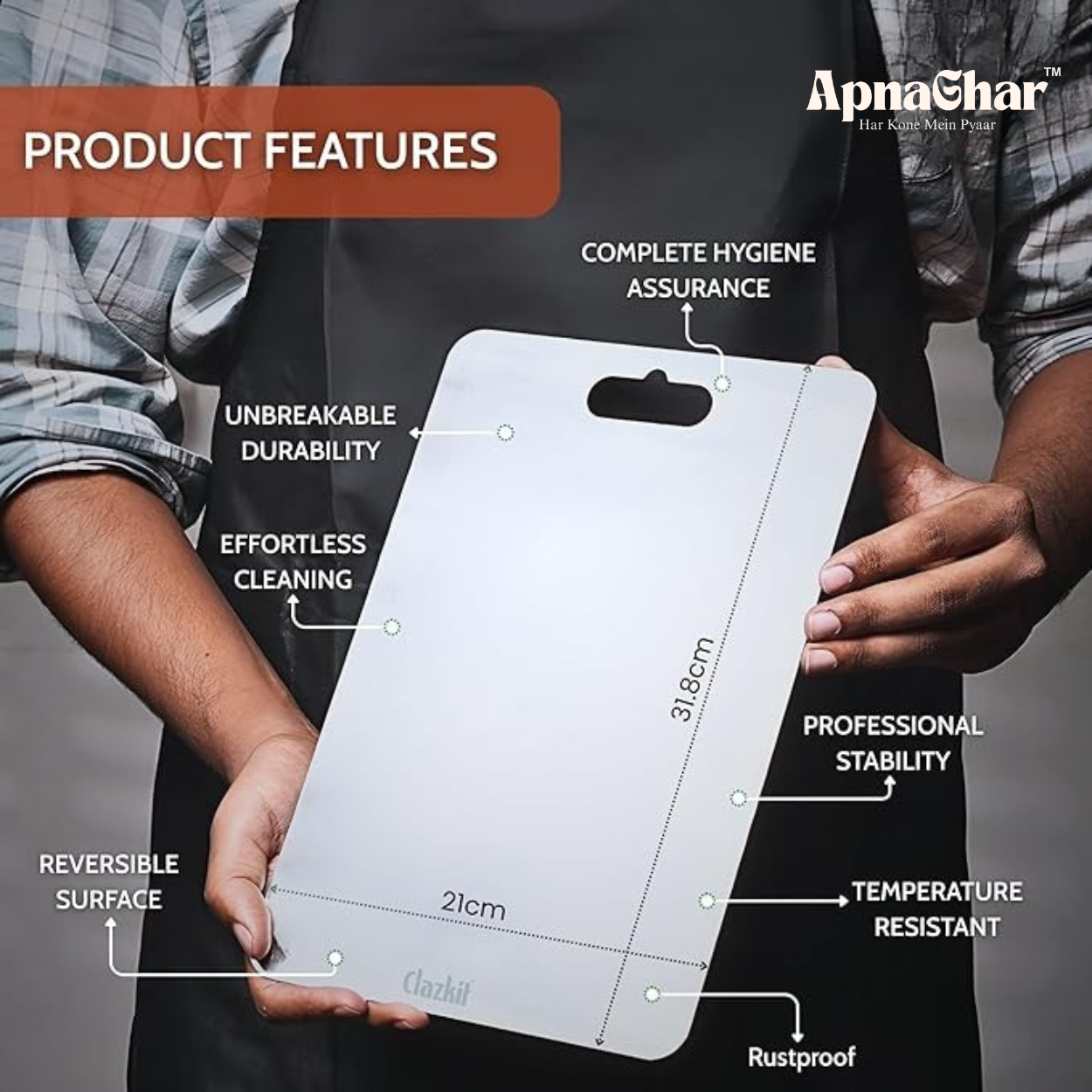 SteelCut™ - Premium Stainless Steel Chopping Board