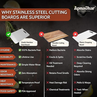 SteelCut™ - Premium Stainless Steel Chopping Board
