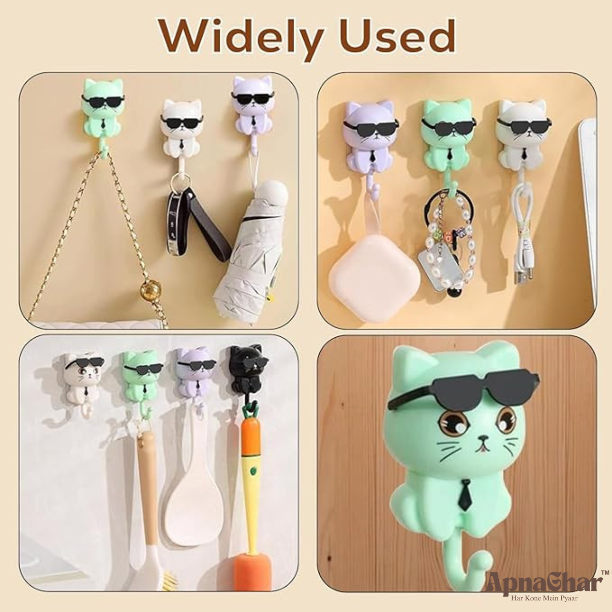 Cool Cat Keyholder for walls